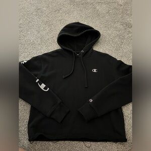 Black champion hoodie